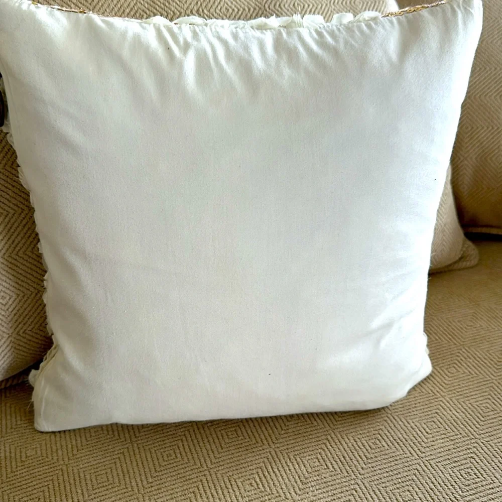 DECORATIVIE GOLD SEQUIN RIBBON LIKE PILLOW